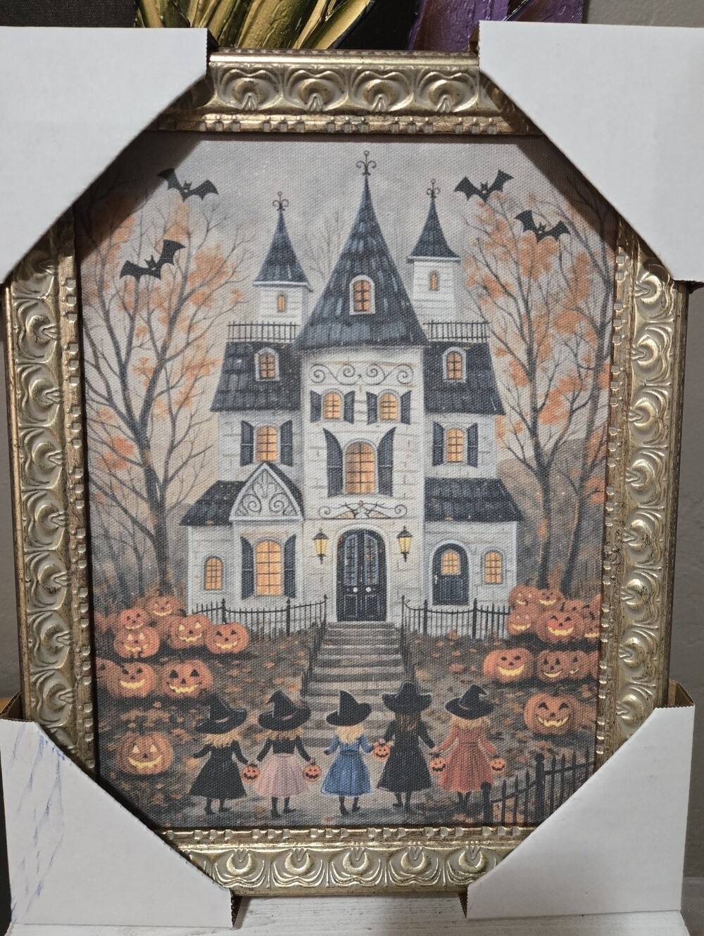 Petal Lane Home Halloween Frame Witches Haunted House